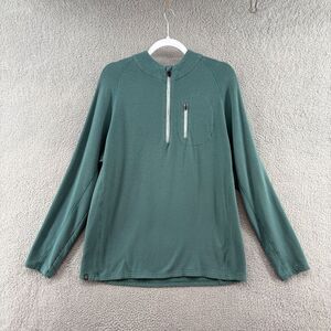 Free Fly Men’s Bamboo Fleece Quarter Zip Pullover Green Size L